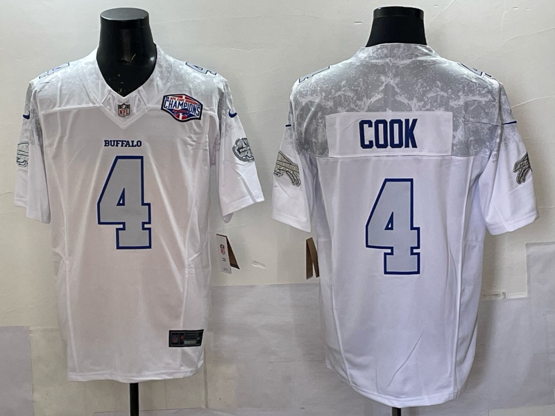 Men Buffalo Bills #4 Cook Nike White 2025 Rivalries Collection Limited NFL Jersey 003->buffalo bills->NFL Jersey